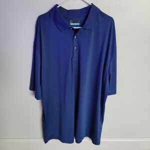 PGA TOUR Mens Blue Golf Polo Shirt Performance Big Tall 3XLT 3XTGE 3EGA Collared